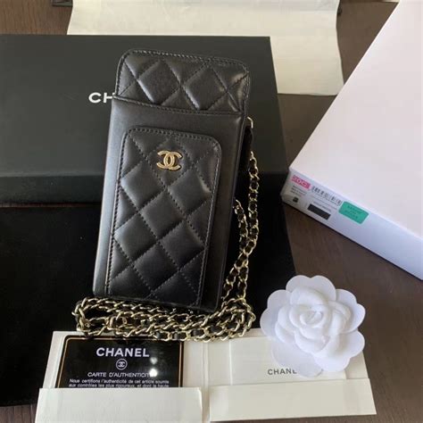 chanel phone holder bag|chanel phone bag with chain.